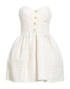 Elisabetta Franchi Woman Mini Dress Off White Size 6 Cotton, Acrylic, Polyester, Synthetic Fibers, M