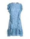 Elisabetta Franchi Short Dresses In Pastel Blue