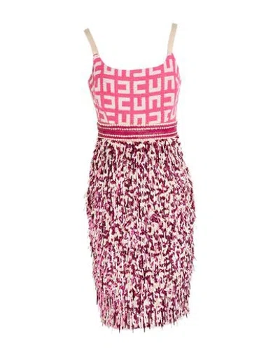 Elisabetta Franchi Woman Mini Dress Pink Size 4 Polyamide, Elastane, Cotton, Polyester, Acrylic