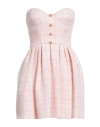 Elisabetta Franchi Woman Mini Dress Pink Size 8 Cotton, Acrylic, Polyester, Synthetic Fibers, Metall In Pink