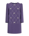 Elisabetta Franchi Woman Mini Dress Purple Size 4 Polyester, Elastane