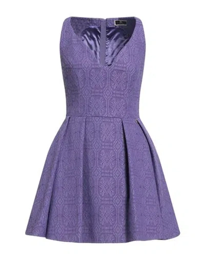 Elisabetta Franchi Woman Mini Dress Purple Size 6 Cotton, Viscose, Polyamide