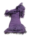 Elisabetta Franchi Woman Mini Dress Purple Size 6 Polyester, Polyamide, Elastane
