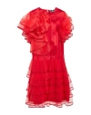 Elisabetta Franchi Woman Mini Dress Red Size 2 Silk, Polyamide In Red