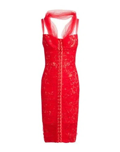 Elisabetta Franchi Woman Mini Dress Red Size 4 Polyamide, Viscose, Elastane In Red