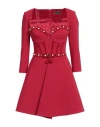 Elisabetta Franchi Woman Mini Dress Red Size 4 Polyester, Elastane