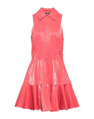 Elisabetta Franchi Woman Mini Dress Red Size 4 Viscose, Polyester, Cotton, Metallic Fiber, Elastane In Multi