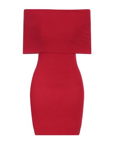 Elisabetta Franchi Woman Mini Dress Red Size 4 Wool, Cashmere