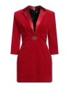 Elisabetta Franchi Woman Mini Dress Red Size 6 Cotton, Elastane In Red