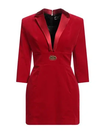 Elisabetta Franchi Woman Mini Dress Red Size 6 Cotton, Elastane