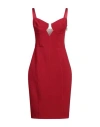 Elisabetta Franchi Woman Mini Dress Red Size 4 Polyester, Elastane In Red