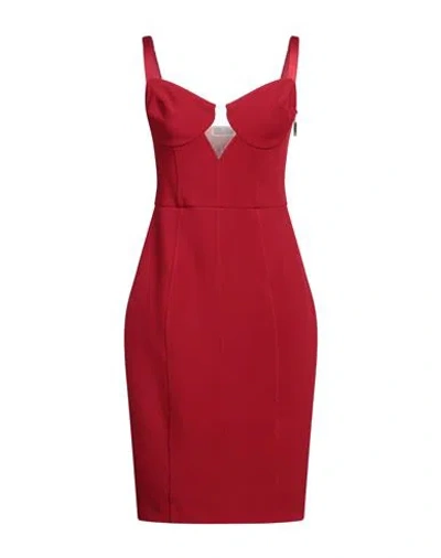 Elisabetta Franchi Woman Mini Dress Red Size 4 Polyester, Elastane