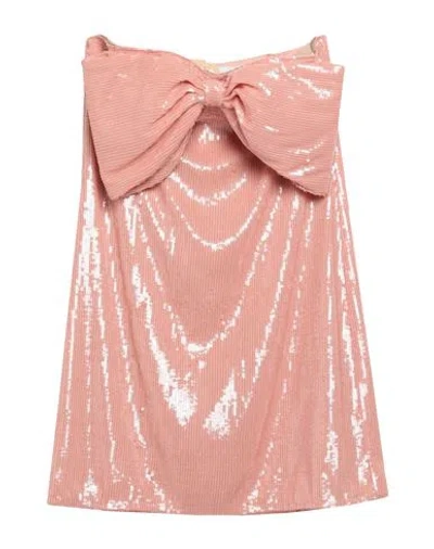 Elisabetta Franchi Woman Short Dress Rose Gold Size 8 Polyester In Pink