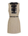 Elisabetta Franchi Woman Mini Dress Sand Size 10 Polyester, Polyamide, Polyurethane Coated In Neutral
