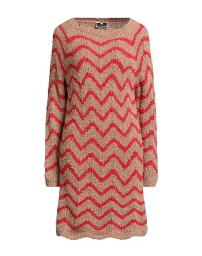 Elisabetta Franchi Woman Mini Dress Sand Size 4 Cotton, Polyester In Pink