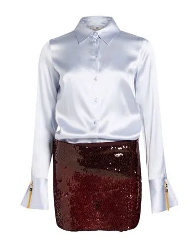 Elisabetta Franchi Woman Mini Dress Sky Blue Size 6 Silk, Elastane, Polyester