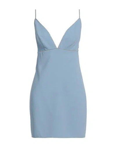 Elisabetta Franchi Woman Mini Dress Sky Blue Size 6 Viscose, Elastane, Polyester