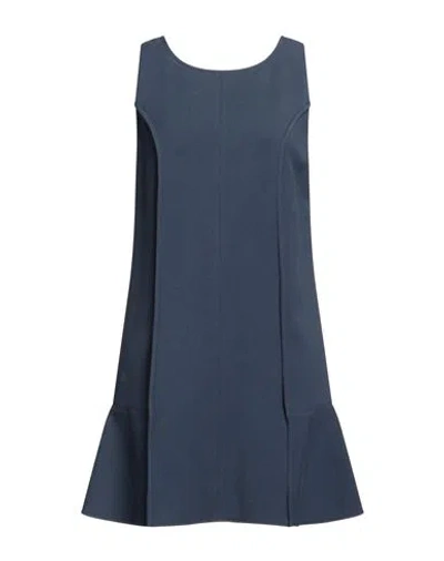 Elisabetta Franchi Woman Mini Dress Slate Blue Size 6 Polyester, Viscose, Elastane