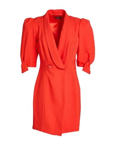 Elisabetta Franchi Woman Mini Dress Tomato Red Size 12 Viscose