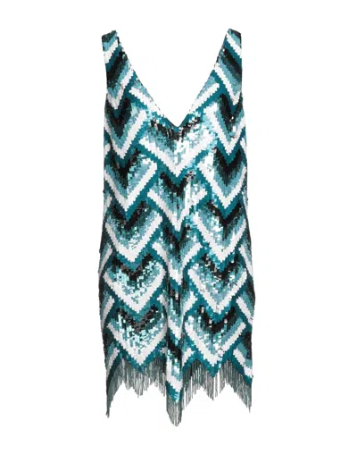 Elisabetta Franchi Short Dresses In Blue