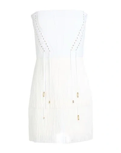 Elisabetta Franchi Woman Mini Dress White Size 2 Polyester, Elastane
