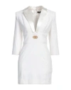 Elisabetta Franchi Woman Mini Dress White Size 4 Cotton, Elastane