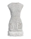 Elisabetta Franchi Woman Mini Dress White Size 4 Polyamide, Synthetic Fibers, Wool, Mohair Wool, Alp In White