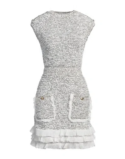 Elisabetta Franchi Woman Mini Dress White Size 4 Polyamide, Synthetic Fibers, Wool, Mohair Wool, Alp