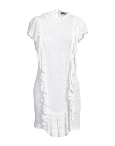 Elisabetta Franchi Woman Mini Dress White Size 10 Viscose, Polyester