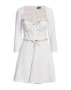 Elisabetta Franchi Woman Mini Dress White Size 8 Polyester, Elastane