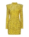 Elisabetta Franchi Woman Mini Dress Yellow Size 6 Polyester