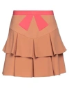Elisabetta Franchi Woman Mini Skirt Antique Rose Size 4 Polyester In Brown