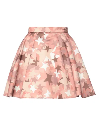 Elisabetta Franchi Mini Skirts In Pastel Pink