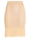 Elisabetta Franchi Woman Mini Skirt Beige Size 4 Viscose, Polyamide In Neutral