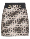 Elisabetta Franchi Woman Mini Skirt Beige Size 6 Polyester, Elastane In Multi