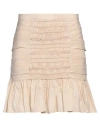 Elisabetta Franchi Woman Mini Skirt Beige Size 8 Polyester In Beige