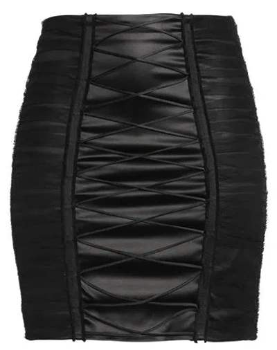 Elisabetta Franchi Woman Mini Skirt Black Size 10 Acetate, Polyamide, Elastane
