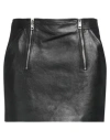 Elisabetta Franchi Woman Mini Skirt Black Size 10 Ovine Leather
