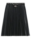 Elisabetta Franchi Woman Mini Skirt Black Size 10 Polyester, Polyurethane Coated In Black