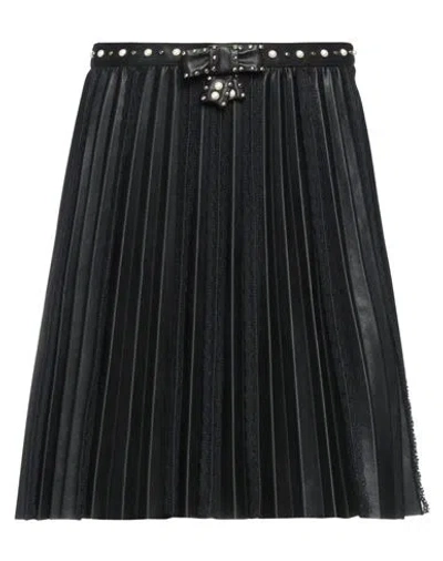 Elisabetta Franchi Woman Mini Skirt Black Size 10 Polyester, Polyurethane Coated