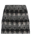 Elisabetta Franchi Woman Mini Skirt Black Size 6 Cotton, Acrylic, Polyester, Glass, Plastic