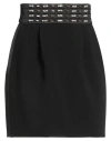 Elisabetta Franchi Woman Mini Skirt Black Size 2 Polyester, Elastane, Glass, Metal