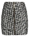 Elisabetta Franchi Graphic-print Satin Mini Skirt In Black