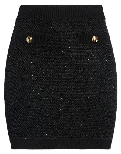 Elisabetta Franchi Woman Mini Skirt Black Size 6 Polyester, Acrylic, Wool, Alpaca Wool