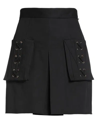 Elisabetta Franchi Woman Mini Skirt Black Size 8 Cotton, Elastane