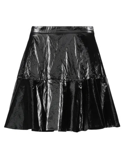 Elisabetta Franchi Woman Mini Skirt Black Size 8 Viscose, Polyester, Cotton, Metal, Polyurethane Res