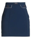 Elisabetta Franchi Woman Mini Skirt Blue Size 8 Polyester, Elastane In Blue