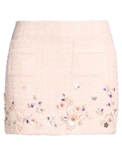 Elisabetta Franchi Woman Mini Skirt Blush Size 12 Polyester In Pink