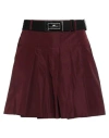 Elisabetta Franchi Woman Mini Skirt Burgundy Size 4 Polyester In Red