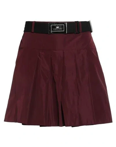 Elisabetta Franchi Woman Mini Skirt Burgundy Size 4 Polyester In Red
